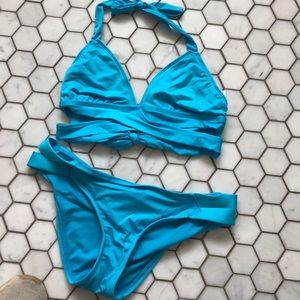 blue bikini set